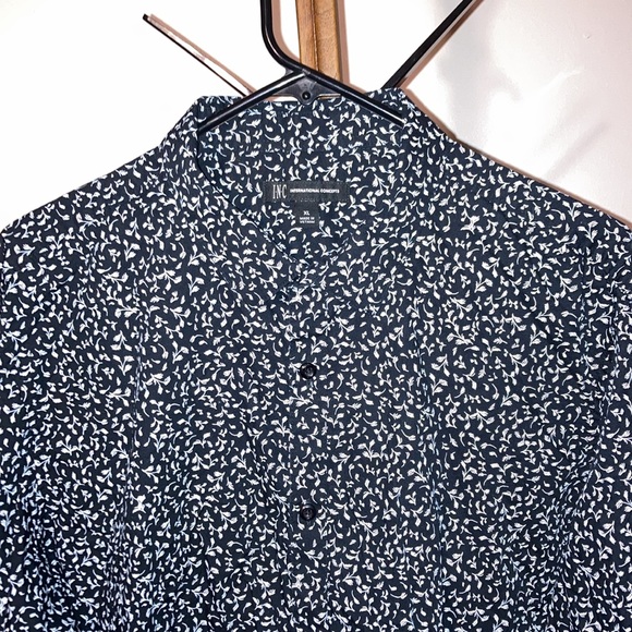 INC International Concepts | Men’s Black/White Long Sleeve Shirt-Size X-Large - Picture 2 of 10